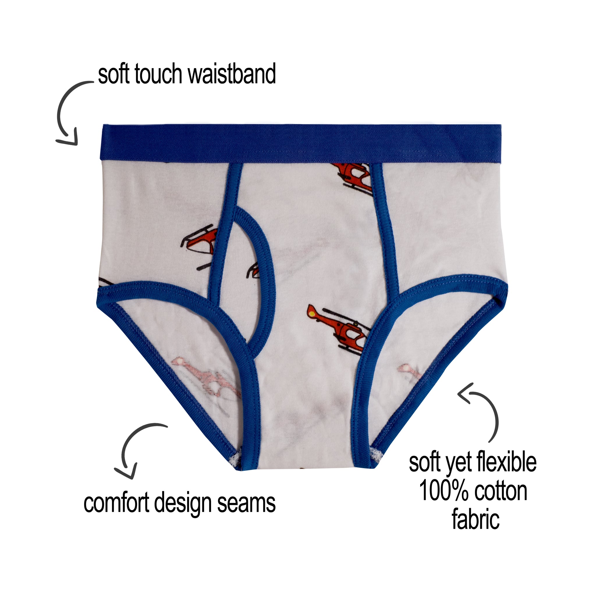 Mallary by Matthew 100% Cotton Boys Briefs Underwear 8 Pack Transporta –  Mallary by Matthew